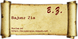 Bajusz Zia névjegykártya